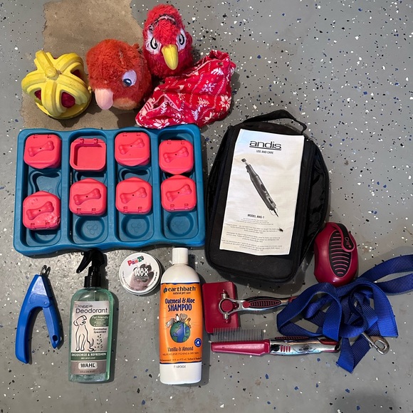 Andis Other - Lot of dog items toys, brushes, nail clippers, andis electric nail file, etc.